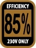 >85%(230V Only)