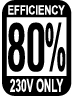 80%(230V Only)