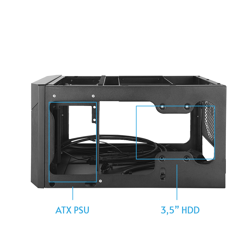 Stock Bureau - CHIEFTEC Boîtier PC Micro-ATX MIDI CUBE CI-01B-OP